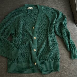 Green Knit Cardigan